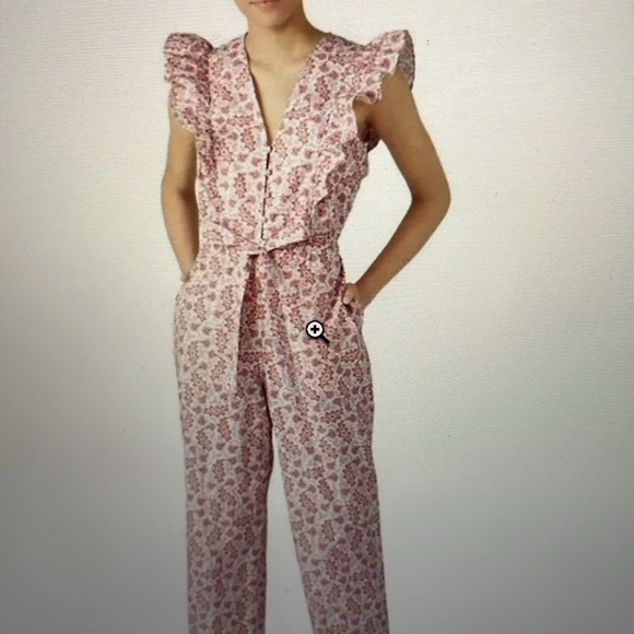 Rebecca Taylor Pants - Rebecca Taylor Pink Floral Cotton Jumpsuit
